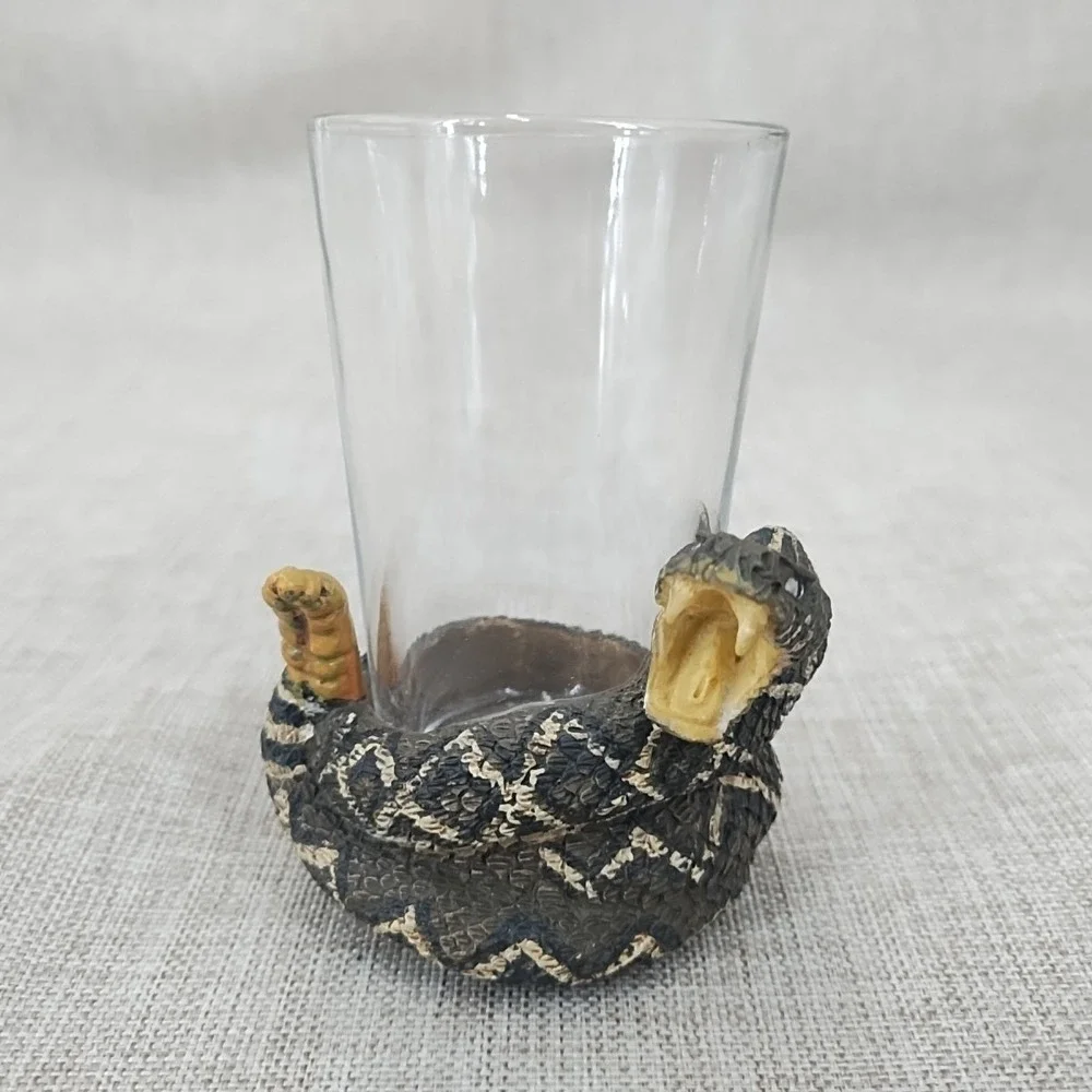 Rattlesnake Shot Glass 3 3/4